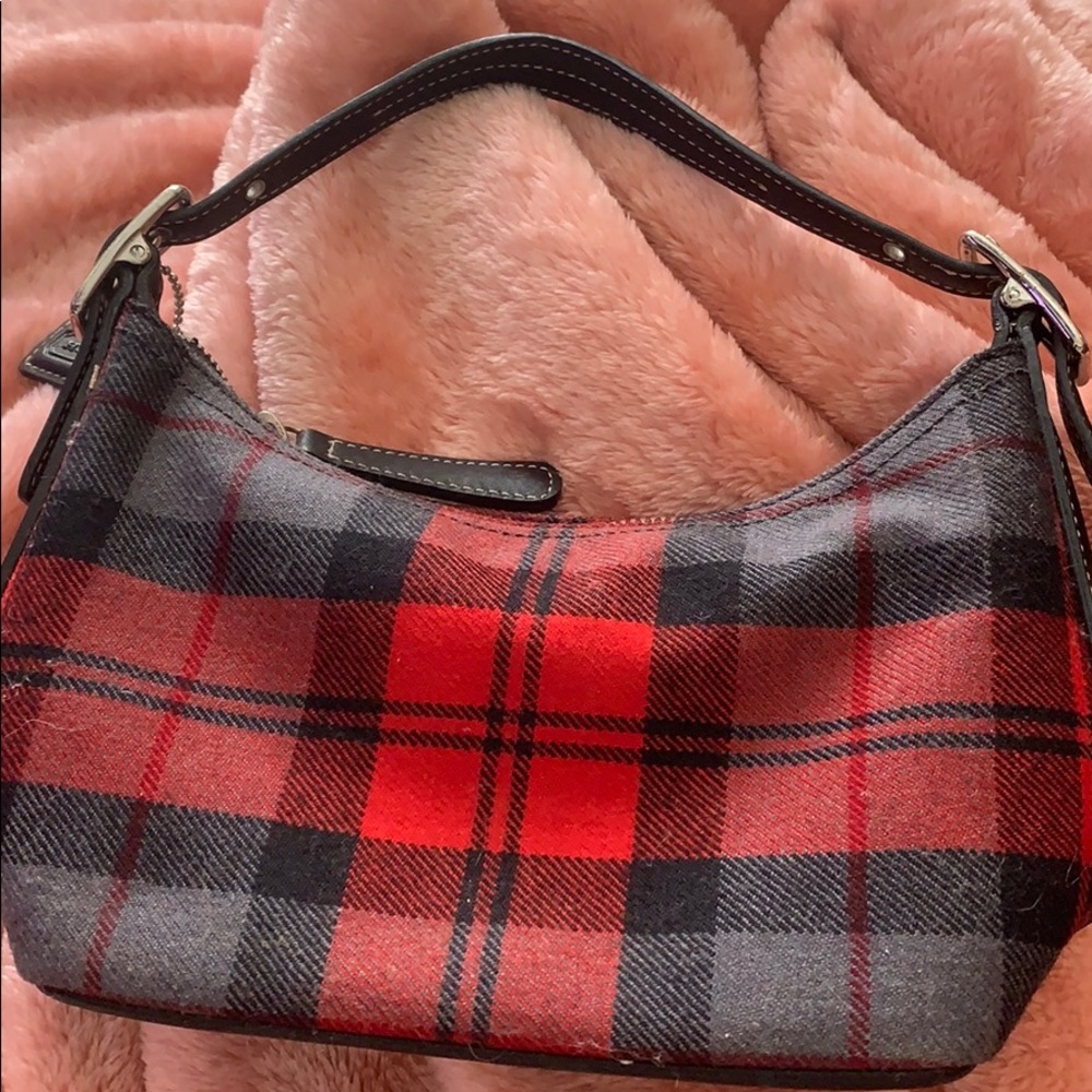 Black and red Coach purse